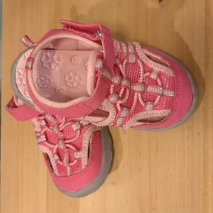 Koala Kids girls sneaker sandals size 6/6.5 pink sparkle with velcro
